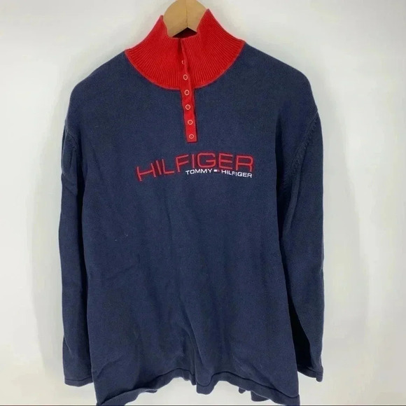 Tommy Hilfiger vintage 90s mock turtleneck sweater - Picture 1 of 4